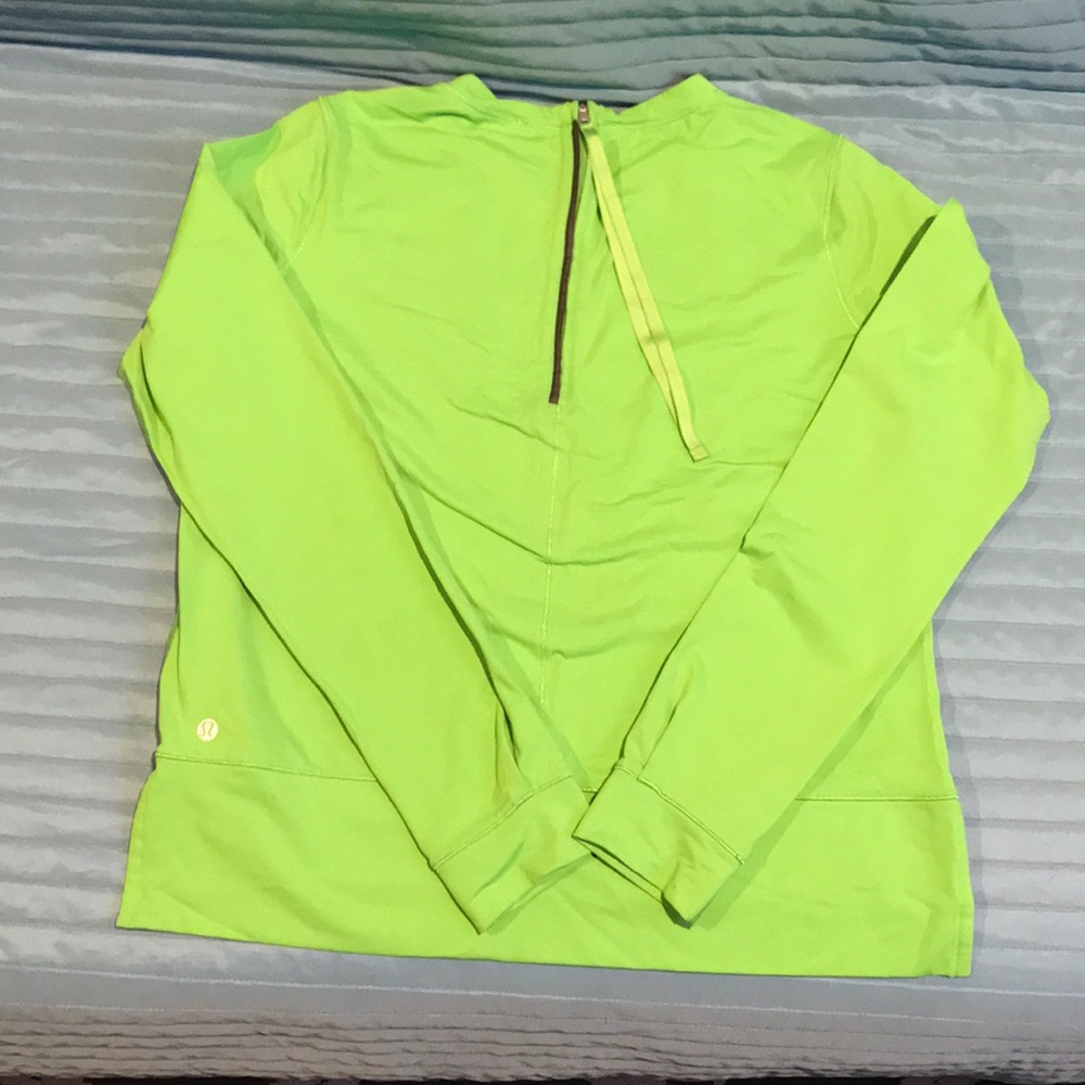 Lululemon Longsleeve Limegreen Sz 8 - Picture 2 of 6
